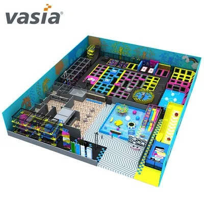 كم عدد الترامبولين الموجودة في حديقة جمب زون للترامبولين؟